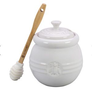 Le creuset White honey pot dipper